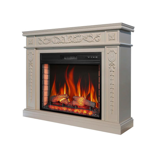 Электрокамин ArtiFlame Delmona AF28S слоновая кость