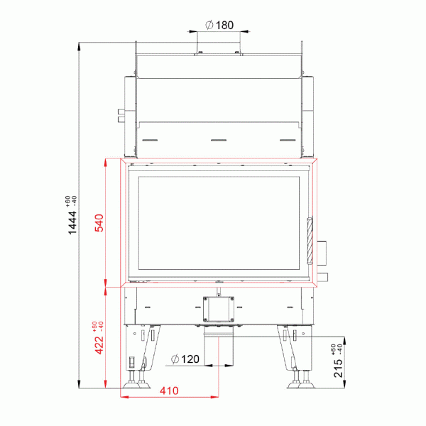 Каминная топка с водяным контуром BEF HOME AQUATIC WH 80 ( 14.5 кВт)