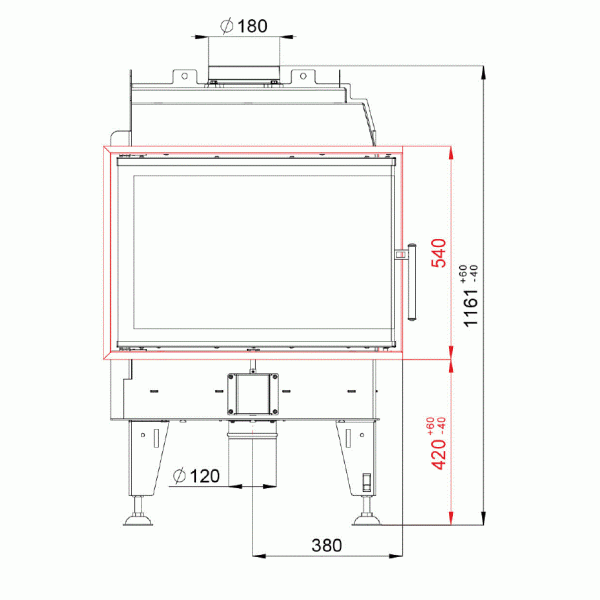 Каминная топка BEF HOME FEEL 9 CL / CP  с боковым стеклом ( 8 кВт)