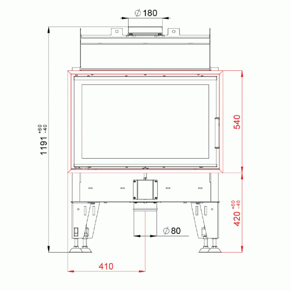 Каминная топка BEF HOME PASSIVE 8 ( 8 кВт)