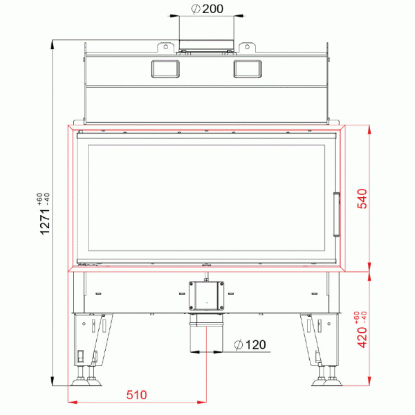 Каминная топка Bef HOME THERM 10 ( 14 кВт)