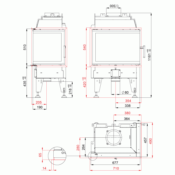 Каминная топка BEF HOME THERM 8 CP PASSIVE ( 8 кВт)