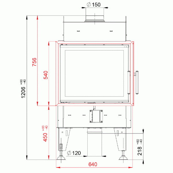 Камінна топка  BEF HOME TWIN 7 CL тунельна ( 7 кВт)