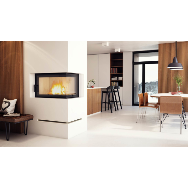 Камінна топка Kratki MBO 15 права BS гнуте скло (15,0 кВт)