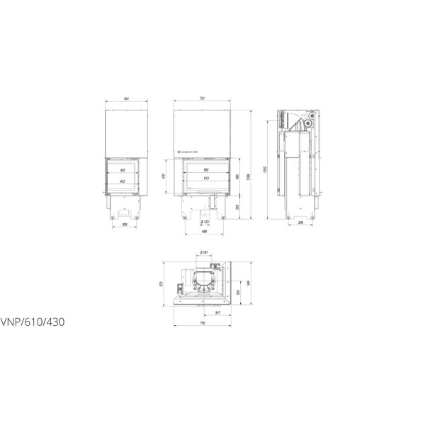 Камінна топка Kratki VNP 610/430