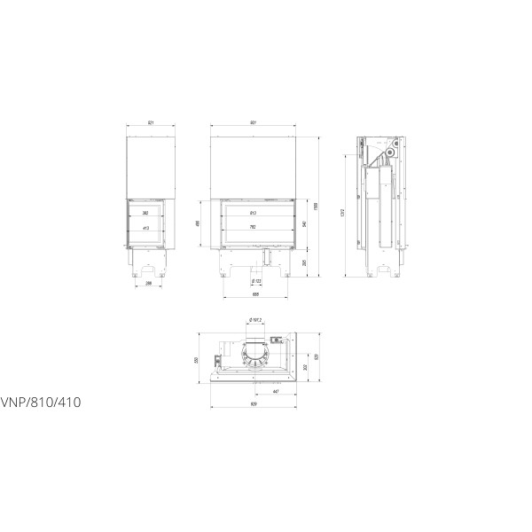Камінна топка Kratki VNP 810/410 