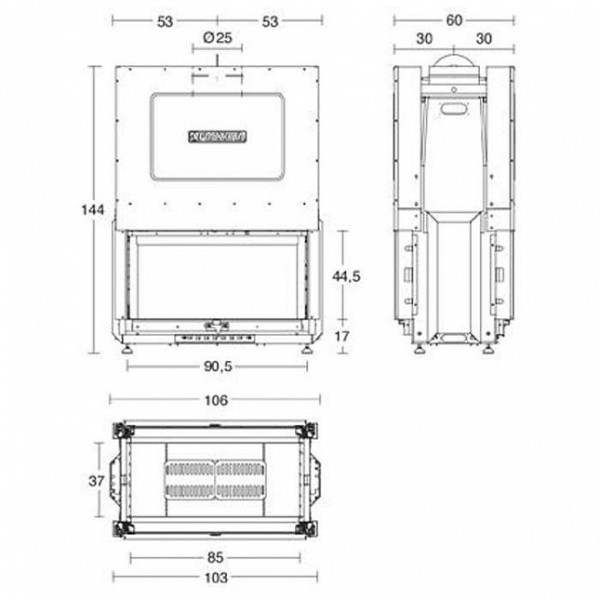 Камінна топка PIAZZETTA ME 90 В