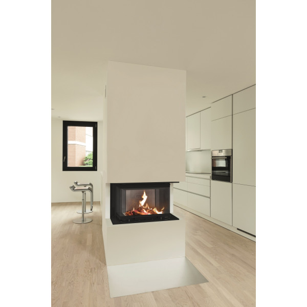 Каминная топка  BEF HOME THERM 6 C  с трехсторонним стеклом ( 7 кВт)