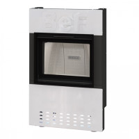 Каминная топка  Bef HOME THERM S 7 с прямым стеклом ,боковым открыванием дверцы и гильотиной ( 8 кВт)