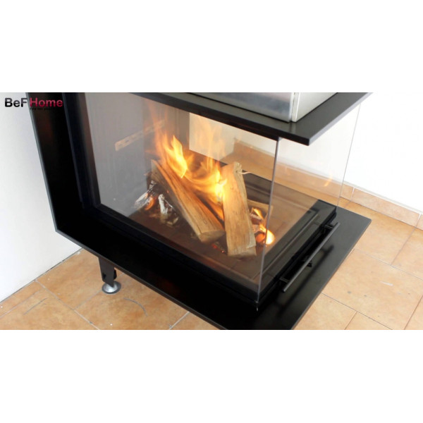 Каминная топка Bef HOME THERM V 6 U с трехсторонним стеклом  ( 7 кВт)