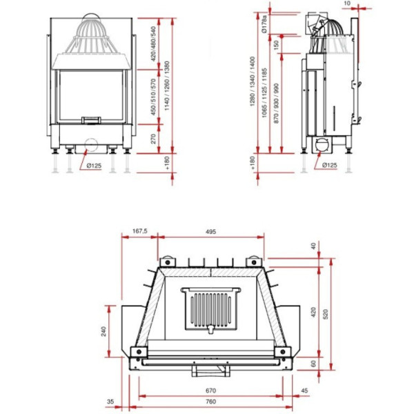 Камінна топка Schmid Lina 6757 h (9 кВт)