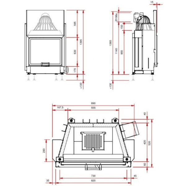 Камінна топка Schmid Lina 7363 h (9 кВт)