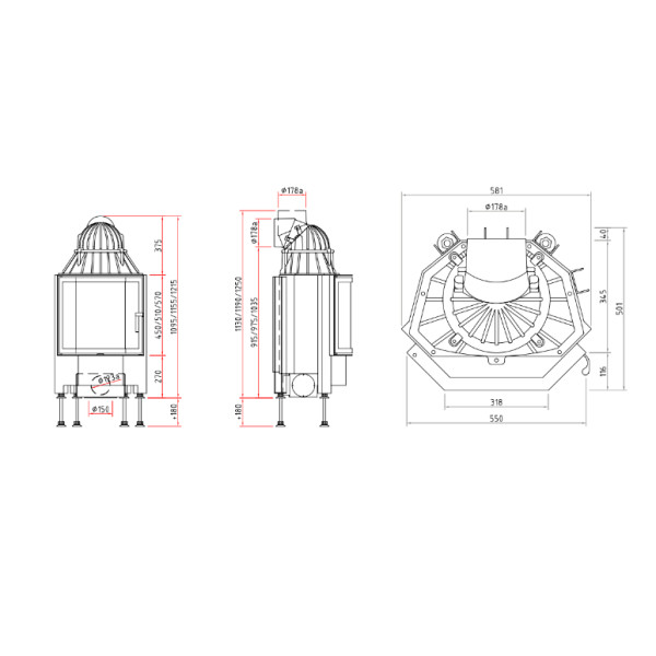 Камінна топка Schmid Pano 5545 (7 кВт)