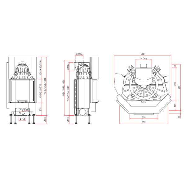 Камінна топка Schmid Pano 5551 h (7 кВт)