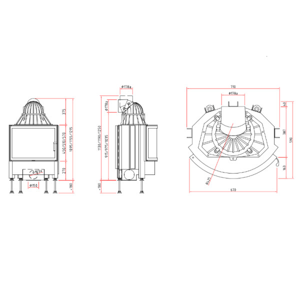 Камінна топка Schmid Ronda 6745 (9 кВт)