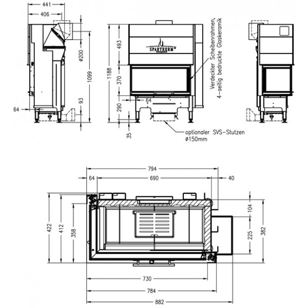 Каминная топка Spartherm Varia AS-2Lh