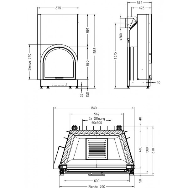 Камінна топка Spartherm Varia SRh