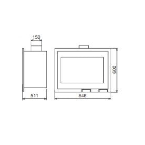 Каминная топка THORMA LEVANTO  ( 11.5  кВт)