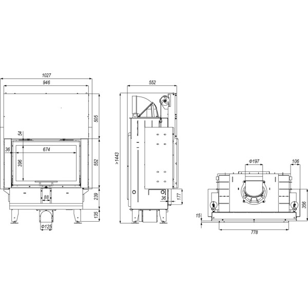 Камінна топка Defro Home Intra ME G (13 кВт)