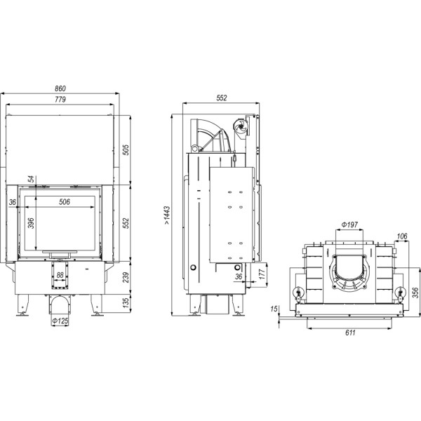 Камінна топка Defro Home Intra SM G (10 кВт)