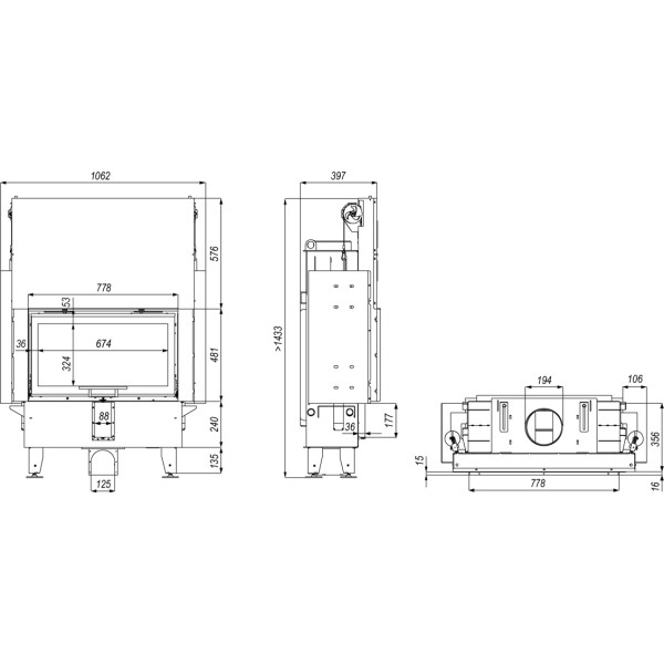 Камінна топка Defro Home Intra ME SLIM G (8 кВт)