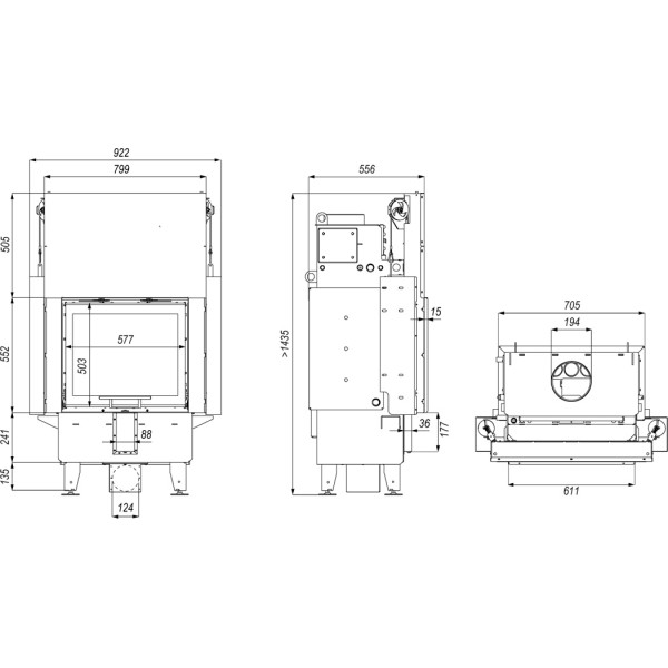Камінна топка Defro Home Navi SM G (14 кВт)