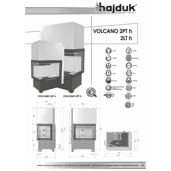 Камінна топка Hajduk Volcano 2PTH (11 кВт)