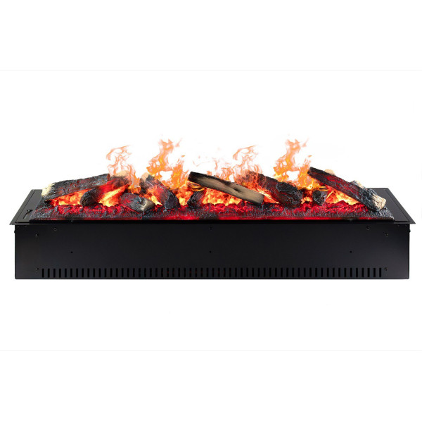 Электрокамин паровой A-Fire Cassette SF100 LOG Multicolor с настоящим 3D эффектом пламени, звуком, дровами и цветным пламенем, размер 1012x271x232