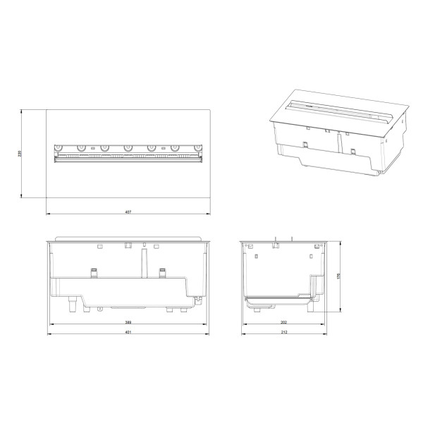 Электрокамин паровой Dimplex Cassette 400 LED LOG с 3D эффектом