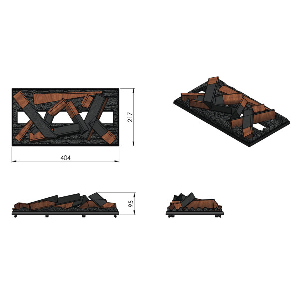 Электрокамин паровой Dimplex Cassette 400 LED LOG с 3D эффектом