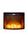Електрокамін з обігрівом Royal Sky 33 (EF33C) зі звуком, напівкруглим склом, цегляною кладкою, дровами та ефектом тління, розмір 875x668x270