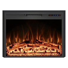 Електрокамін з обігрівом Royal Goodfire Lite 33 (EF33B) з дровами, кольорове полумʼя, розмір 902x698x165