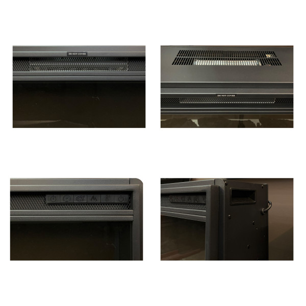 Электрокамин с обогревом Royal Vision 42 LOG Color N линейный, со звуком, дровами, цветами пламени и дров, скоростью языков пламени, размер 1093x425x225