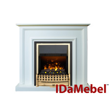Каминокомплект IDaMebel Adele Белый Atherton с паровым камином, с настоящим 3D эффектом пламени и обогревом