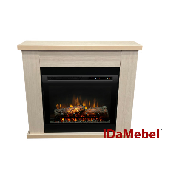 Каминокомплект IDaMebel Agata молочный дуб Dimplex Symphony XHD 26 с обогревом