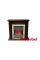 Каминокомплект IDaMebel Carolina орех Danville Antique Brass (вырез под плинтус 90x25)