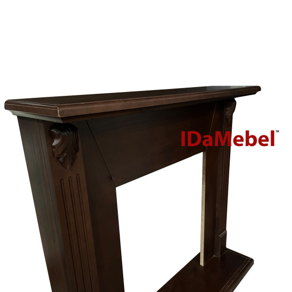 Камінокомплект IDaMebel Carolina горіх Fobos Black (виріз під плінтус 90x25)