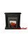 Каминокомплект IDaMebel Elaine темный шоколад (900x920x310) с камином Royal Flame Fobos Black с обогревом, звуком, дровами и декоративными ножками