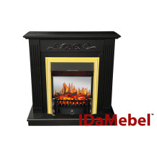 Камінокомплект IDaMebel Elaine темний шоколад Fobos Brass