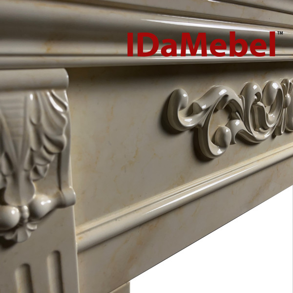 Каминокомплект IDaMebel Marseille Мрамор-Песок Revillusion RBF 30