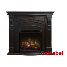Камінокомплект IDaMebel Paris венге (1300x1180x450) з каміном Dimplex Symphony XHD 28 з реалістичними дровами, обігрівом, кольорами та ефектом тління
