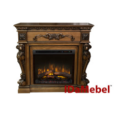 Камінокомплект IDaMebel Seville дубовий (1196x1120x356) з паровим каміном Etna SF 05 зі справжнім 3D ефектом полумʼя, обігрівом, звуком, дровами, інтенсивністю та яскравістю