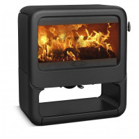 Печь Dovre ROCK 500 WB (современная чугунная печь ,снизу с боксом для дров , 9 кВт)