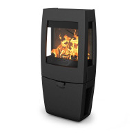 Печь чугунная Dovre SENSE 403 (печь на 3-стекла, снизу с боксом на дрова , 9 кВт)