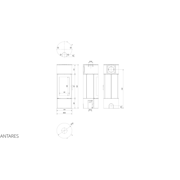 Стальная печь-камин Kratki ANTARES 10 (10,0 кВт)