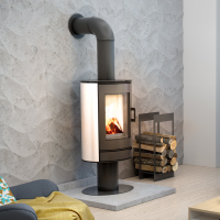 Сталева піч-камін Kratki KOZA AB S/N/DR кахель біла (8,0 кВт) (KOZA/AB/S/N/DR/KAFEL/BIALY)