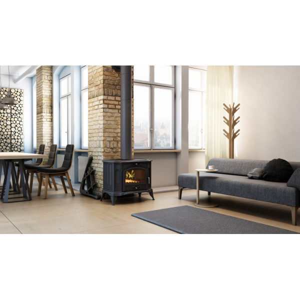 Чугунная печь-камин Kratki KOZA K9 Ø 130 ASDP (10,0 кВт)