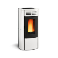 Пелетна піч з системою повітропроводів Nordica TERRY PLUS white (12.1 кВт)
