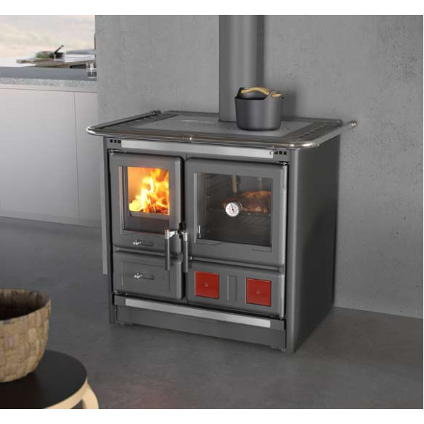 Дровяная печь La Nordica ROSA L 5.0 STEEL Anthracite Black (8,1 кВт) 