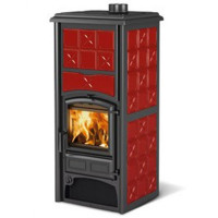 Дровяная термо печь Nordica LORIET S DSA бордо (16,8 кВт)